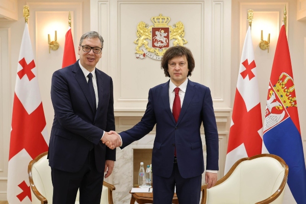 ირაკლი კობახიძე სერბეთის რესპუბლიკის პრეზიდენტ ალექსანდარ ვუჩიჩს შეხვდა
