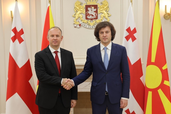 ირაკლი კობახიძე ჩრდილოეთ მაკედონიის რესპუბლიკის ასამბლეის პრეზიდენტს აფრიმ გაშის შეხვდა